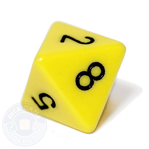 Picture of 8 SIDED DICE YELLOW